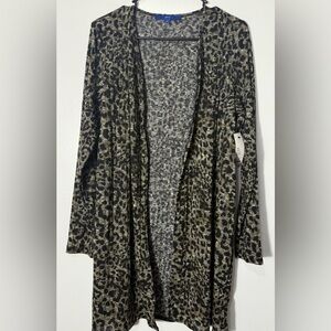 Apt. 9 Animal Print Open Cardigan